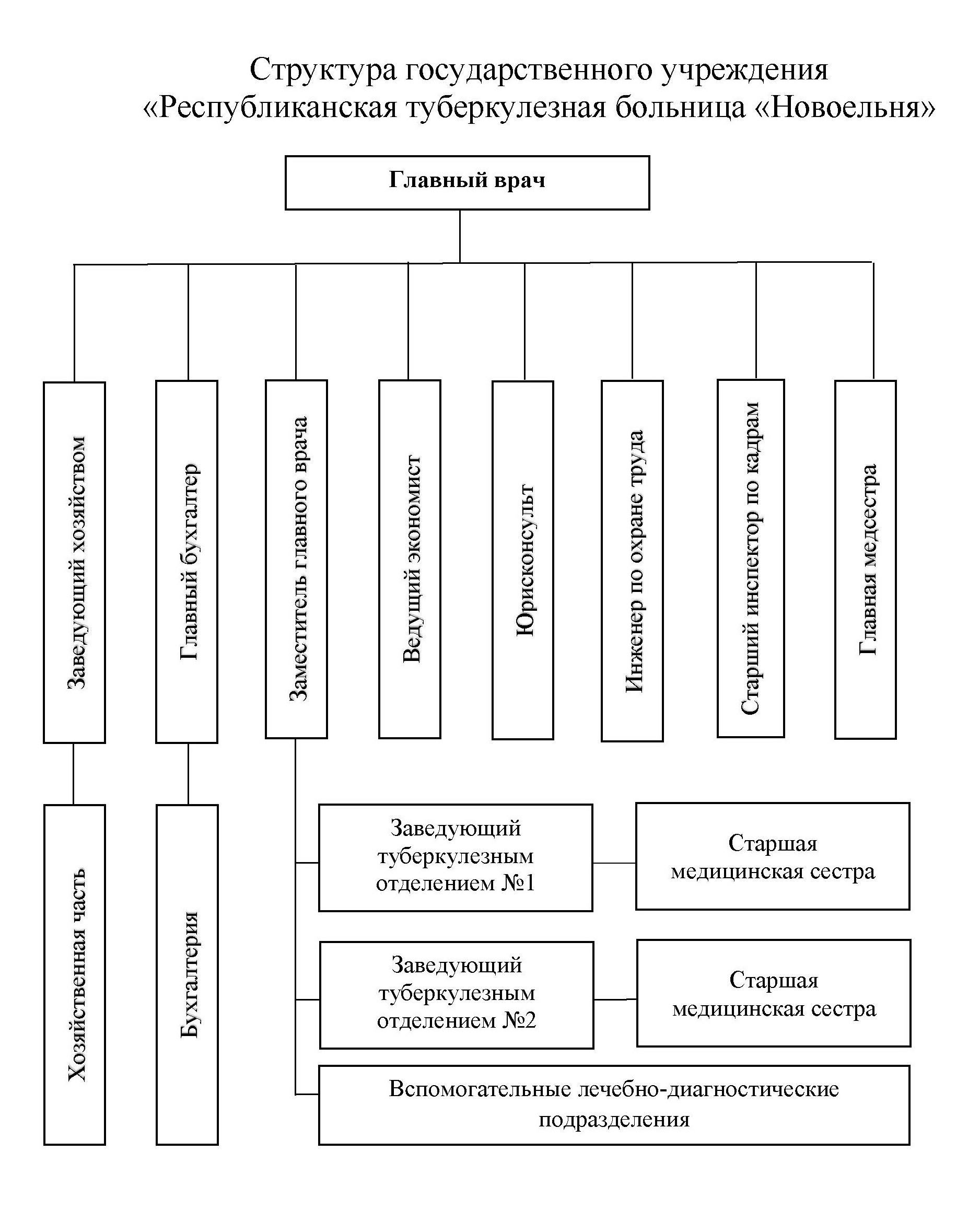 Структура учреждения — Республиканская туберкулезная больница 